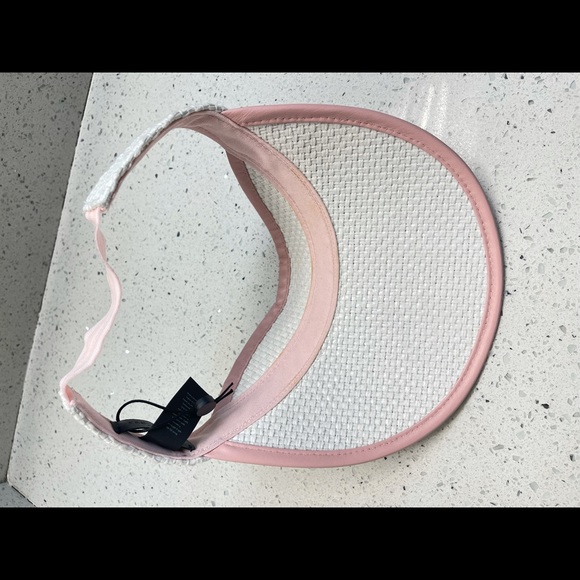 rag and bone White and Pink Straw Visor